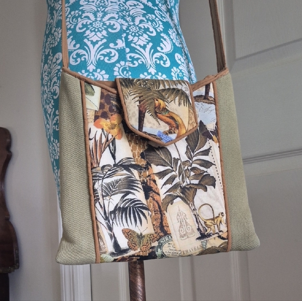 Totes Tropical Print Crossbody Bag